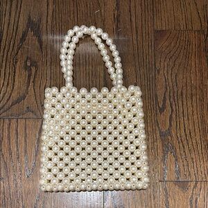 J. Crew Cream Pearl Bag